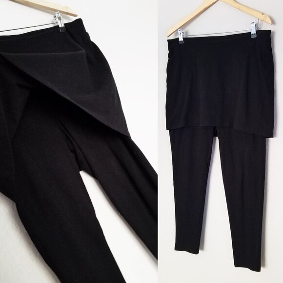 Torrid Black Skirted Leggings Layered Plus Size 2X Stretchy Comfy High Waist - Picture 10 of 14